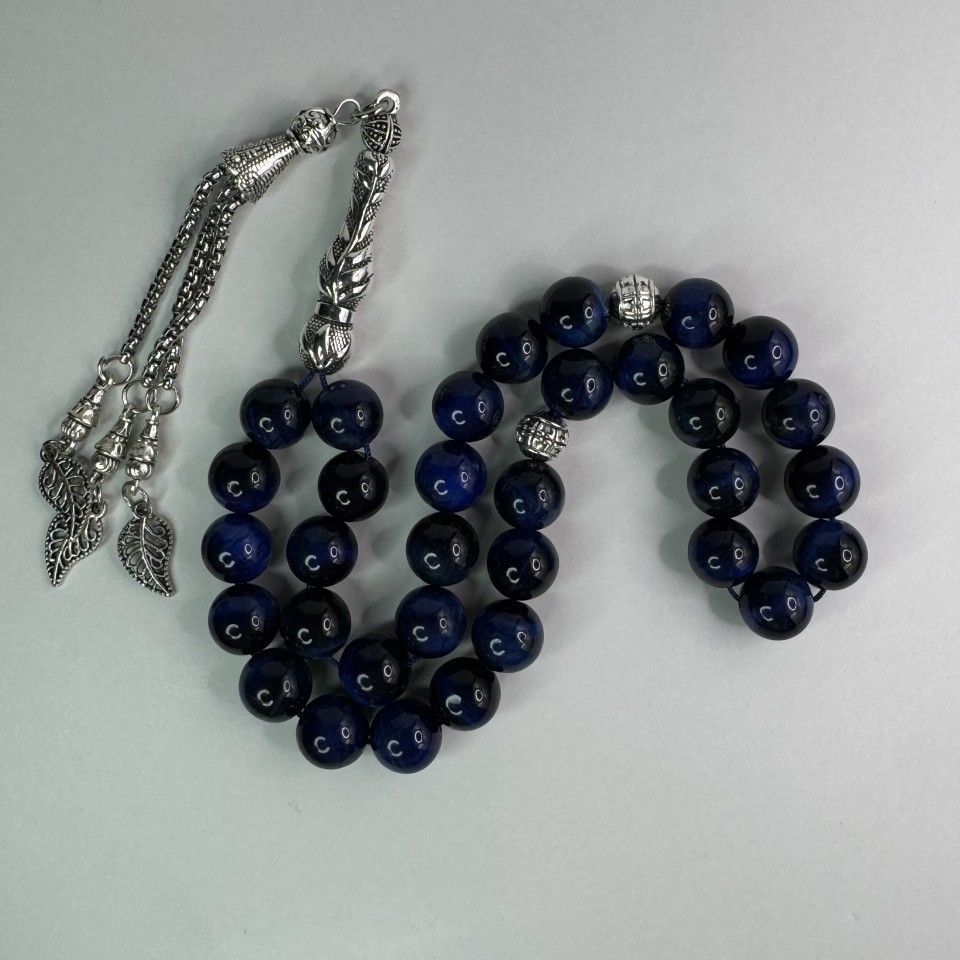 SR0010 High Quality Blue Tiger Eye Stone Rosary