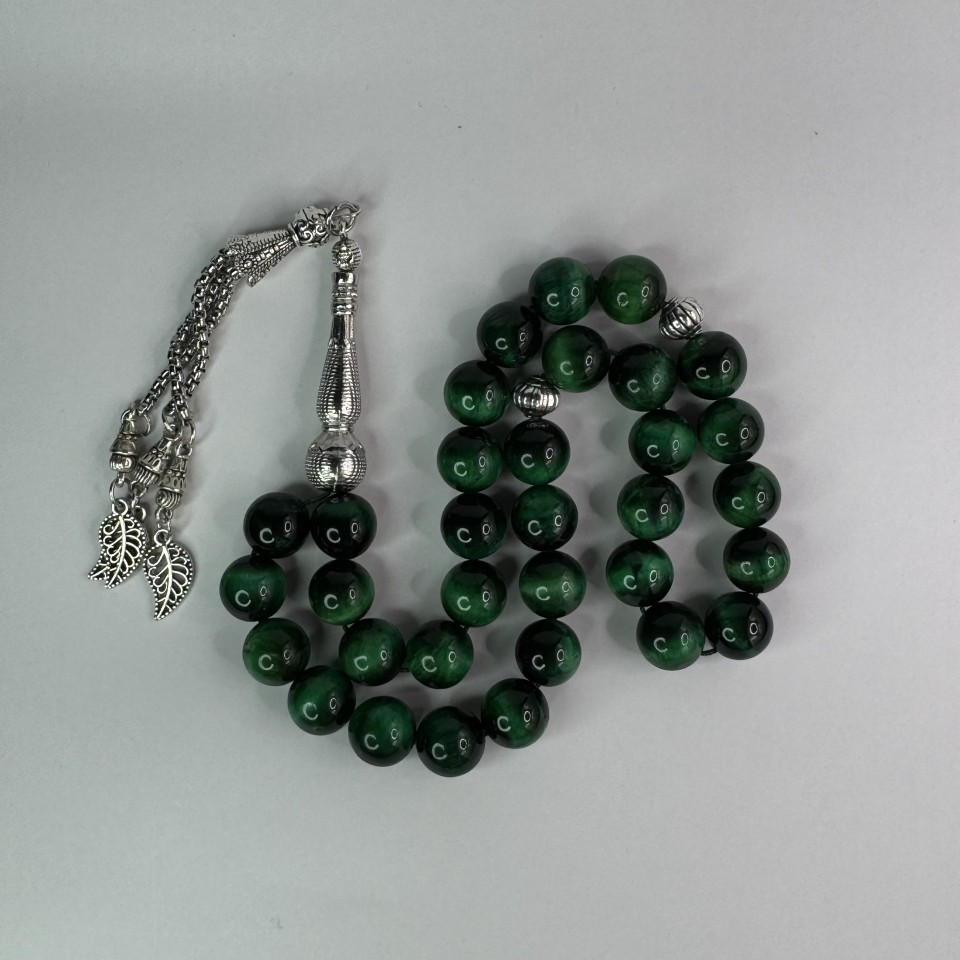 SR0009 High Quality Green Tiger Eye Stone Rosary