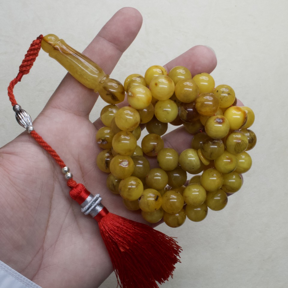 Natural Amber Rosary