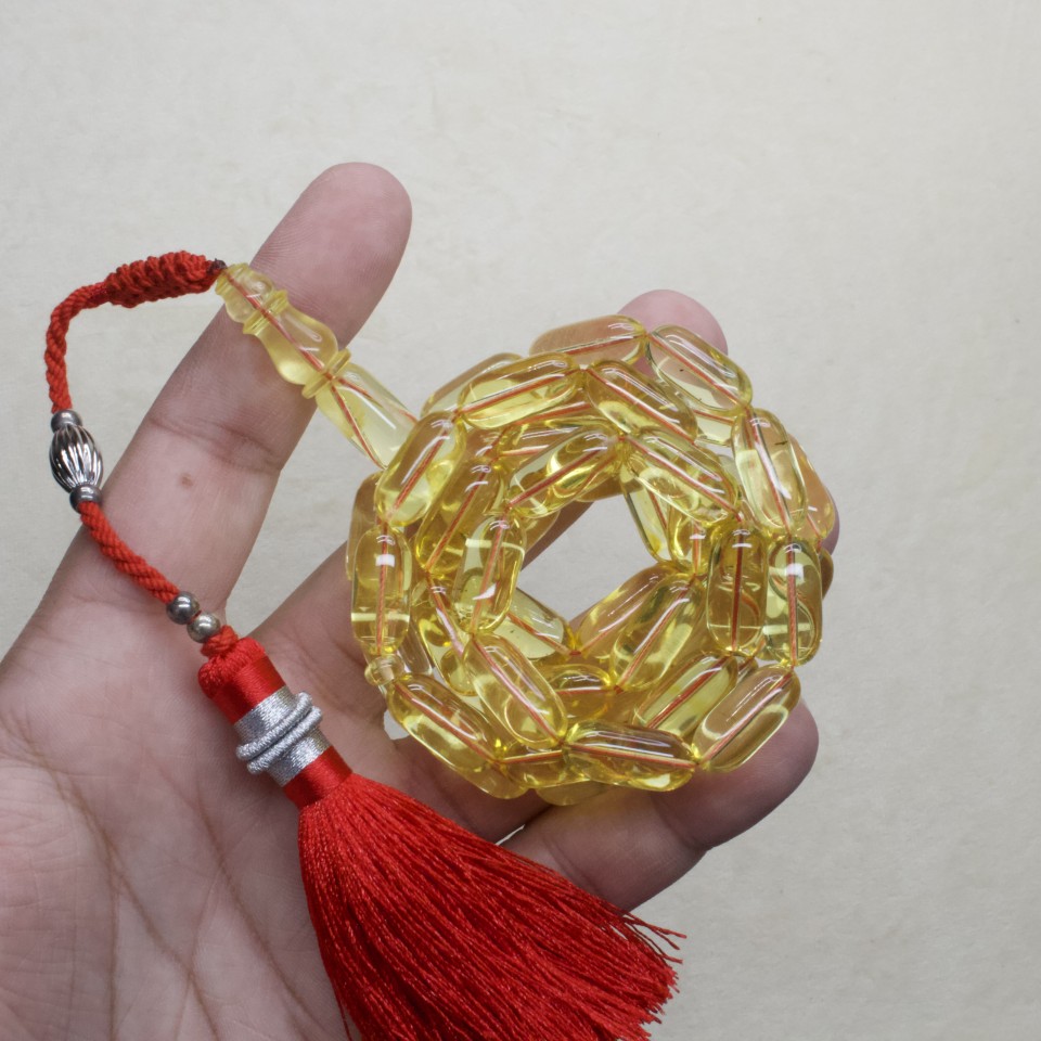 AR00018 Natural Amber Rosary