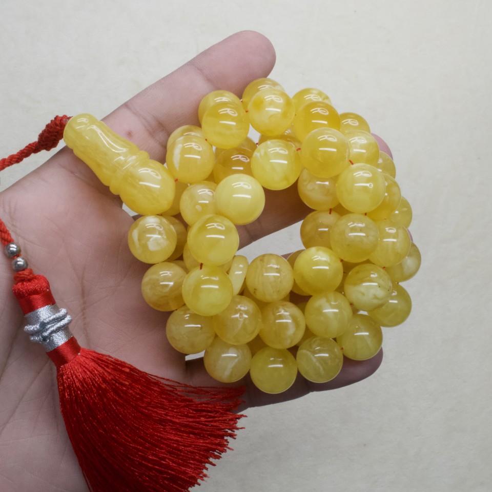 سبحة كهرمان طبيعي