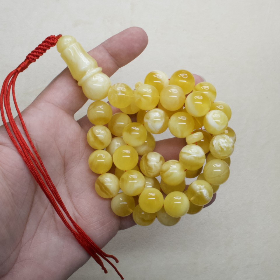 Natural Amber Rosary