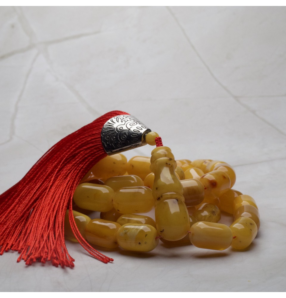 AR00071 Natural Amber Rosary 