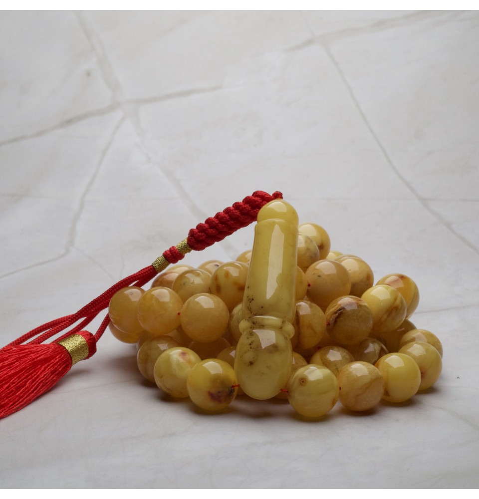 AR00077 Natural Amber Rosary 