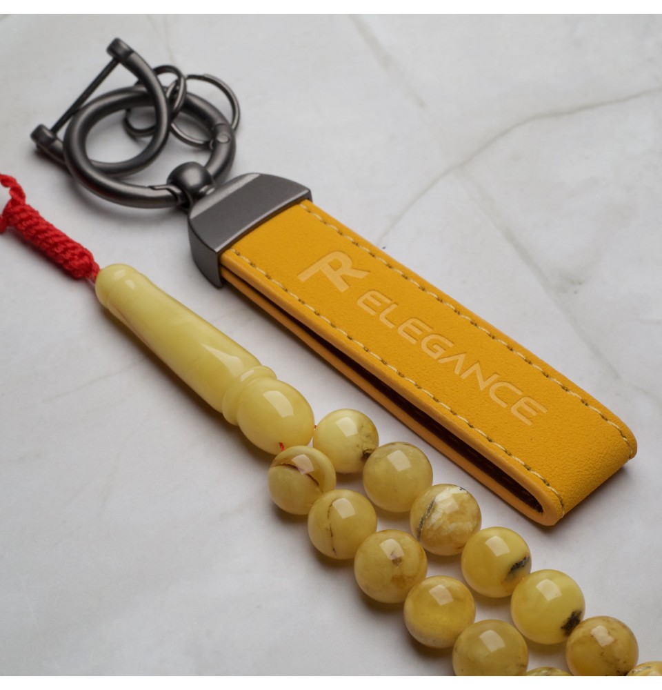 AR00078 Natural Amber Rosary 