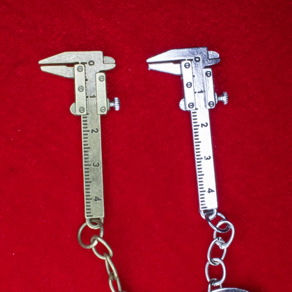 K0009 Gold & Silver Caliber Keychain