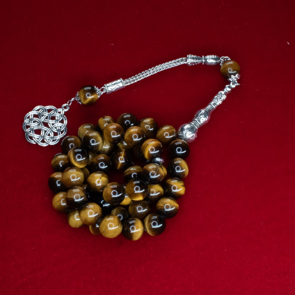 SR0001 High Quality Golden Tiger Eye Stone Rosary
