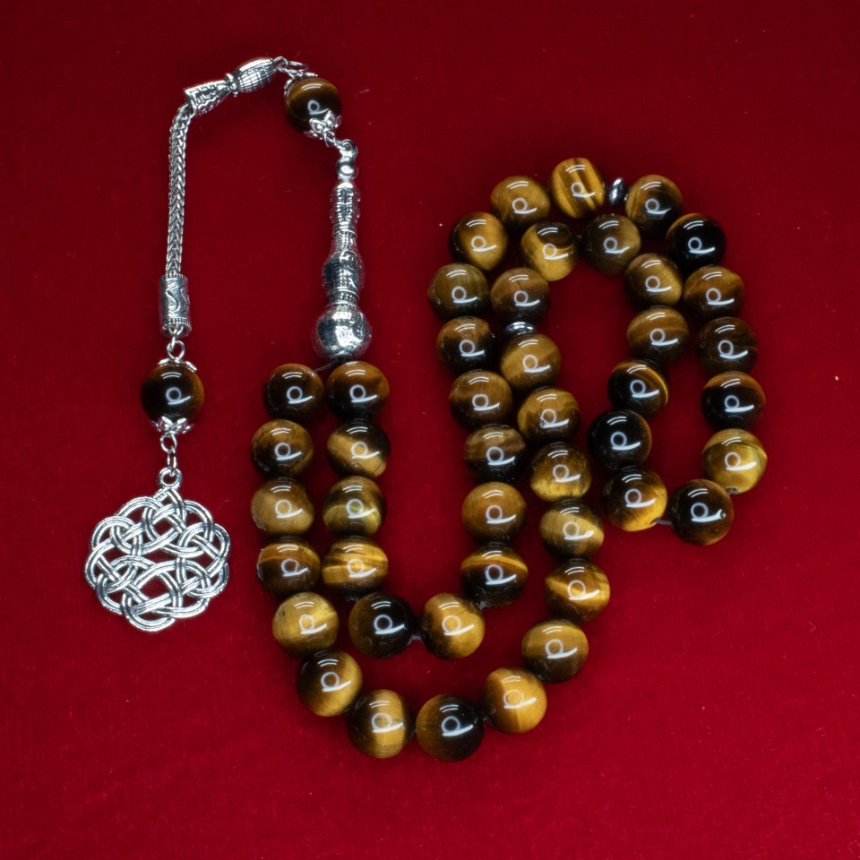 SR0001 High Quality Golden Tiger Eye Stone Rosary