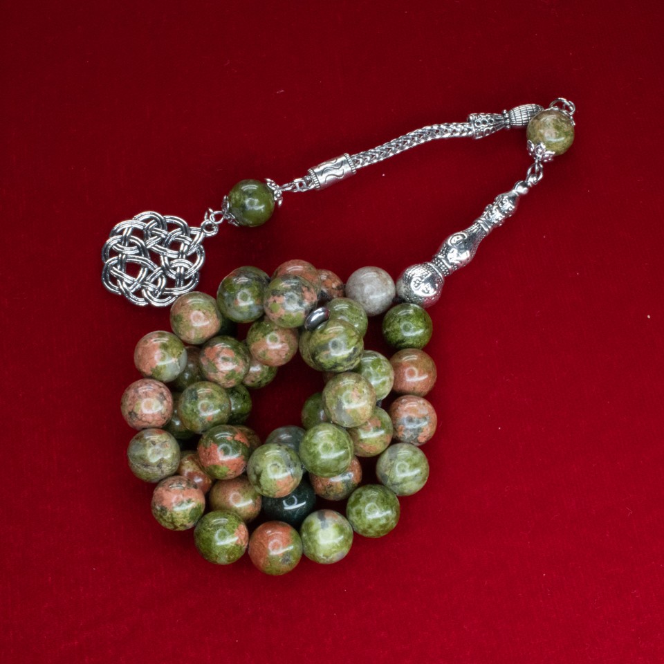 SR0002 High Quality Unakite Stone Rosary