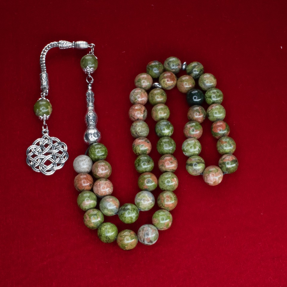 SR0002 High Quality Unakite Stone Rosary