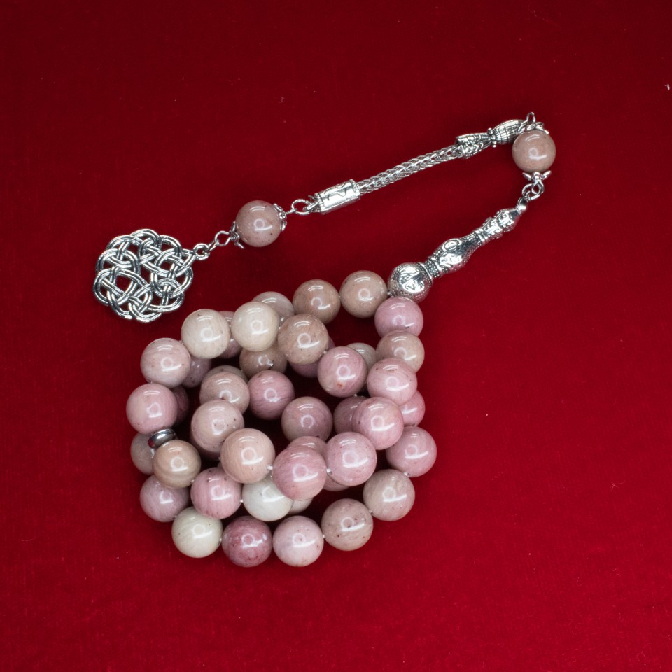 SR0004 High Quality Rhodonite Stone Rosary SR0004 High Quality Rhodonite Stone Rosary