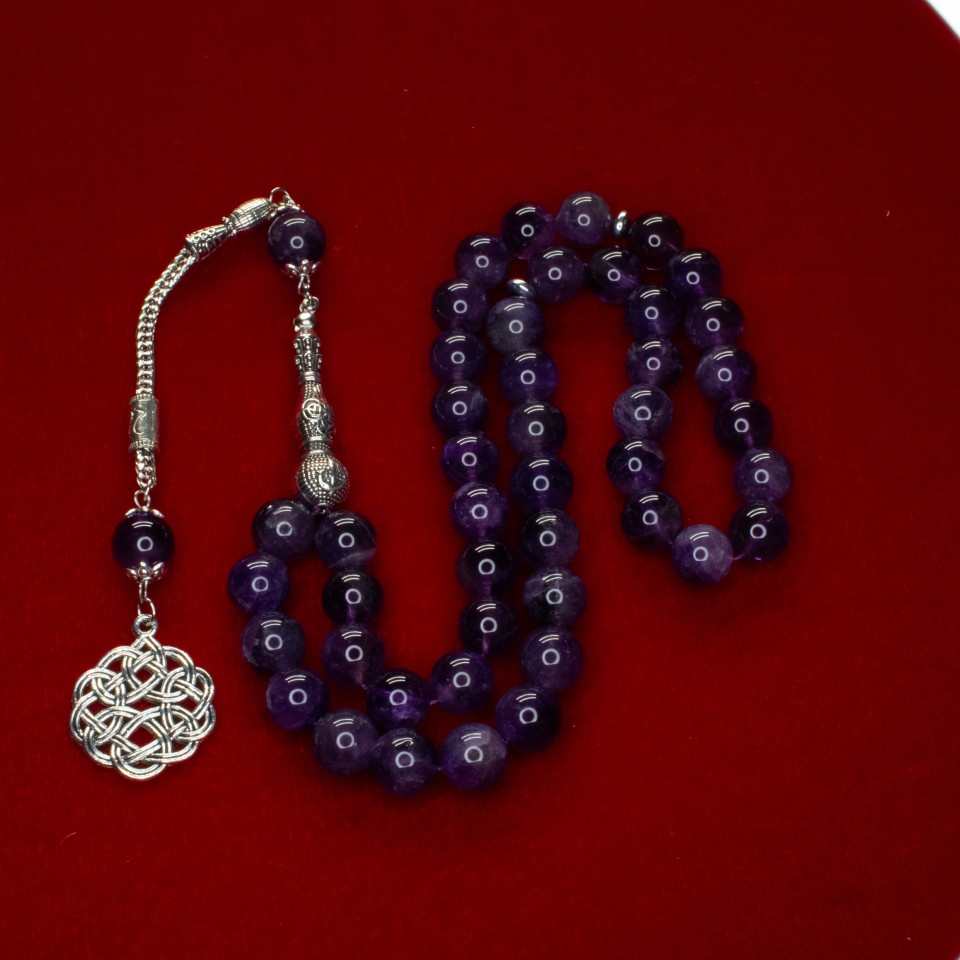 SR0007 High Quality Amethyst Stone Rosary