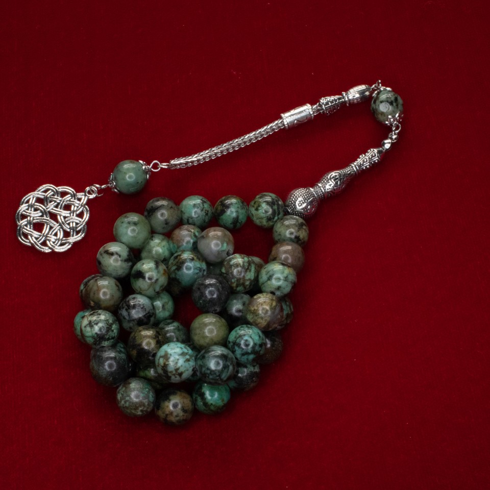 SR0008 High Quality African Turquoise Stone Rosary