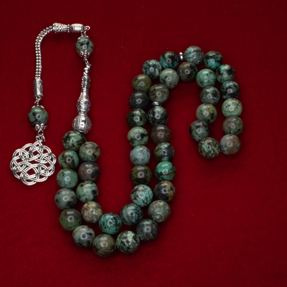 SR0008 High Quality African Turquoise Stone Rosary
